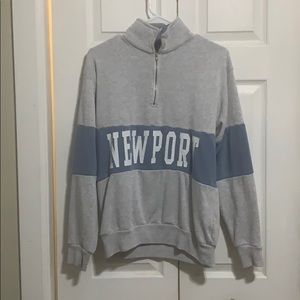 Brandy Melville 1/4 zip up new port